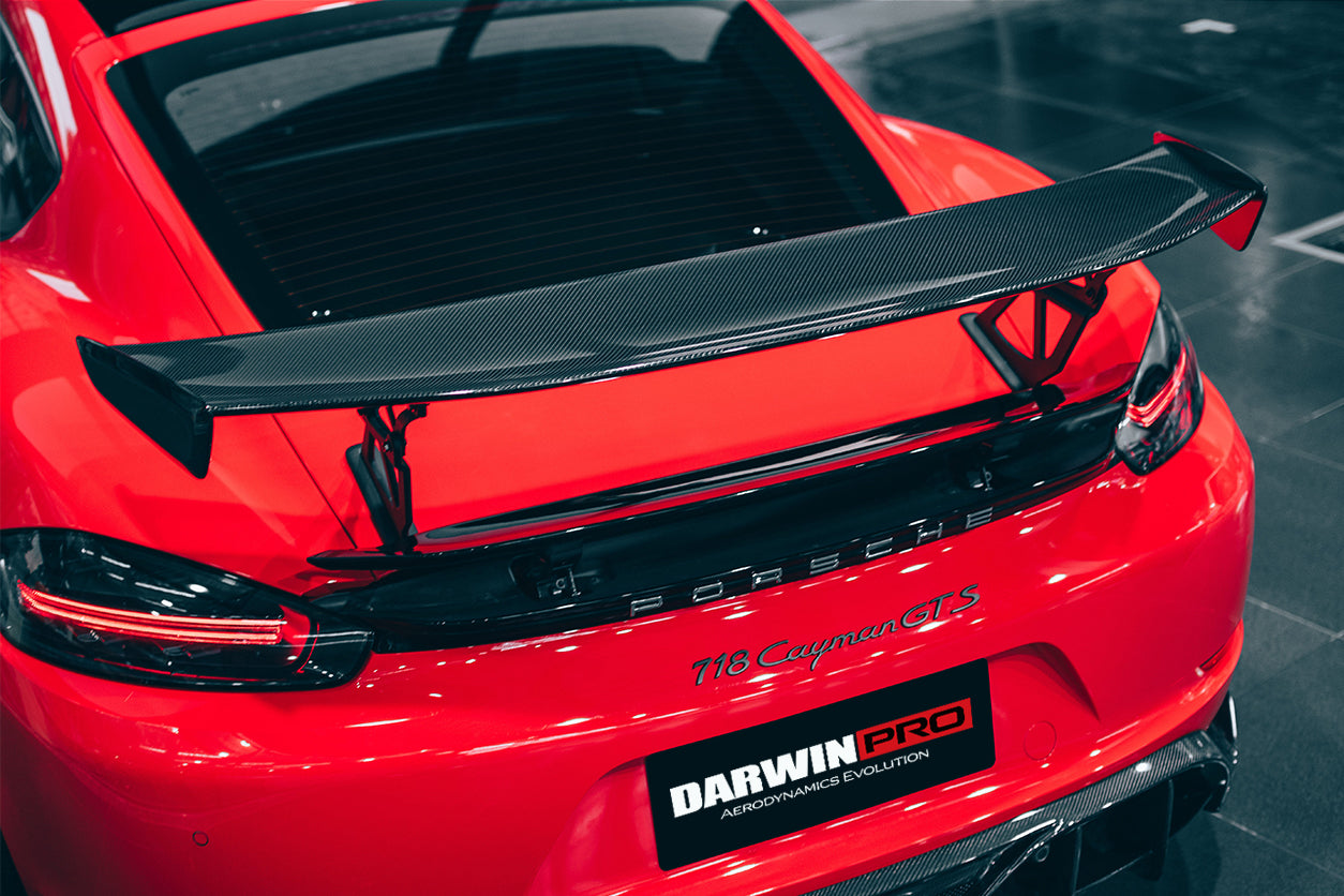 2016 - 2024 Porsche 718 Cayman & Boxster BKSS Style Carbon Fiber Trunk Spoiler