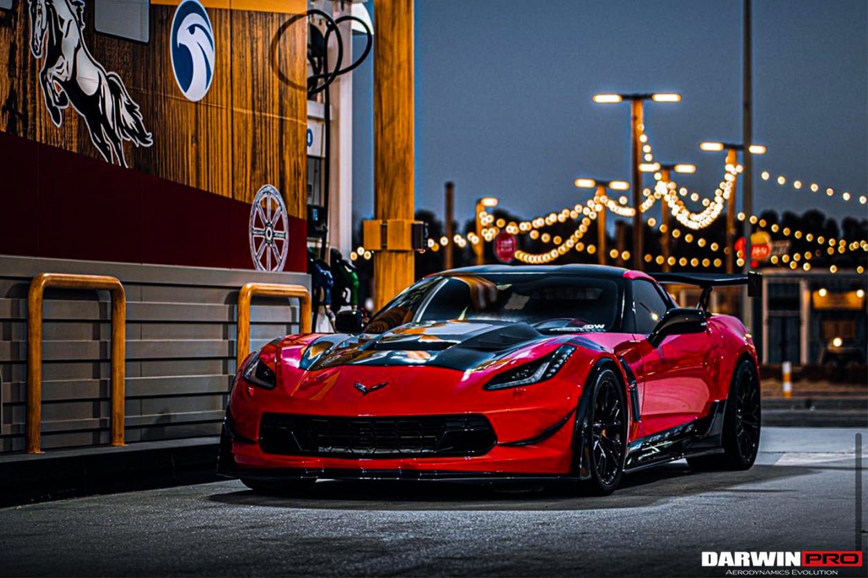 2013-2019 Corvette C7 Z51 Z06 Grandsport Carbon Fiber Front Lip with Winglets