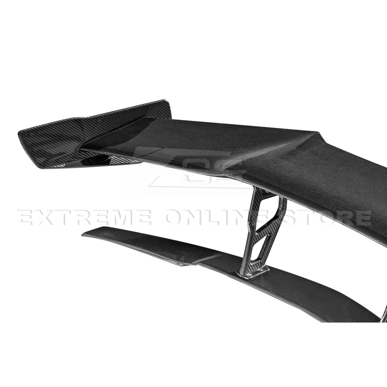 Chevrolet Corvette C7 ZR1 ZTK Style Carbon Fiber Rear High Wing Spoiler Wing Riser Kit 2014-2019