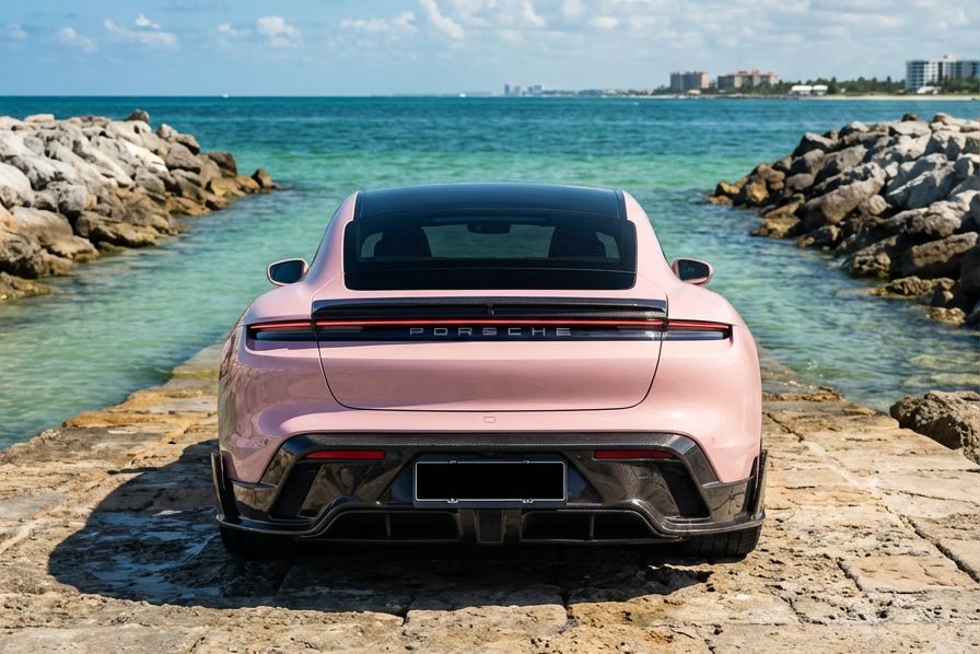Porsche Taycan CADO Style Carbon Fiber Rear Diffuser 2020-2024