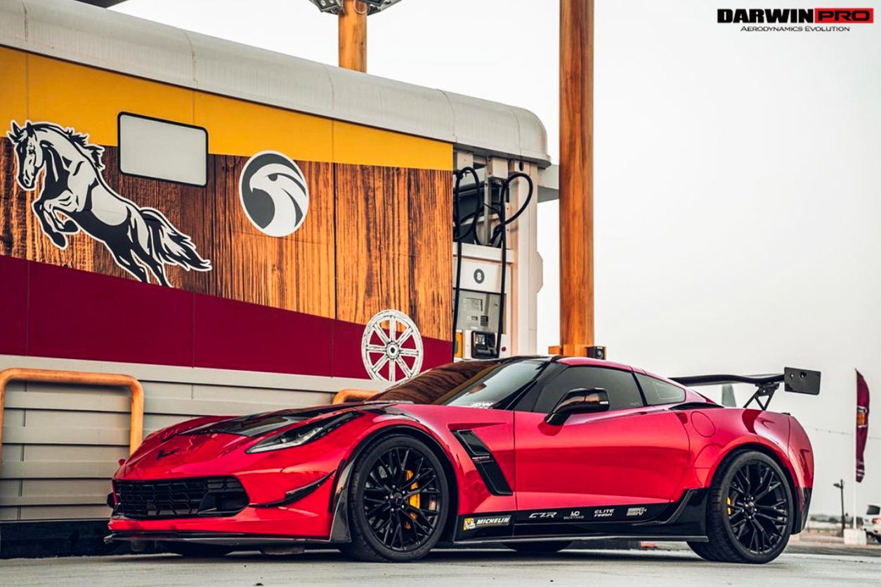 2013-2019 Corvette C7 Z51 Z06 Grandsport Carbon Fiber Front Lip with Winglets