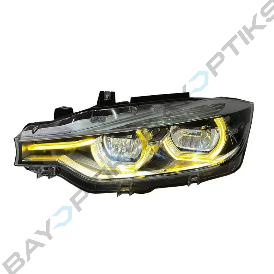 BMW 3 Series F30 OEM Chrome LCI Style Tri-Color Headlights 2013-2018