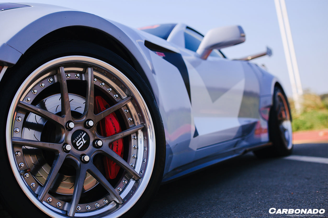 2013 - 2019 Corvette C7 AR Style Carbon Fiber Side Skirts