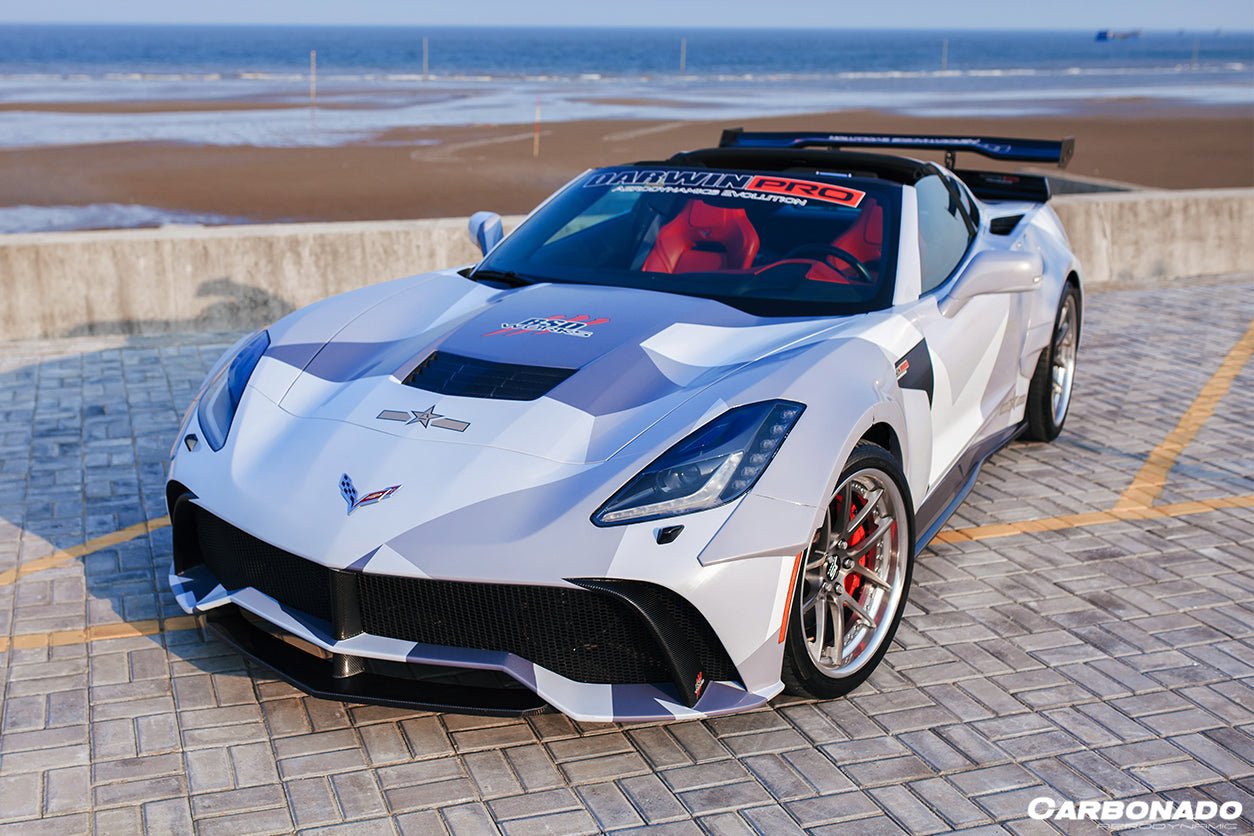 2013 - 2019 Corvette C7 AR Style Carbon Fiber Side Skirts