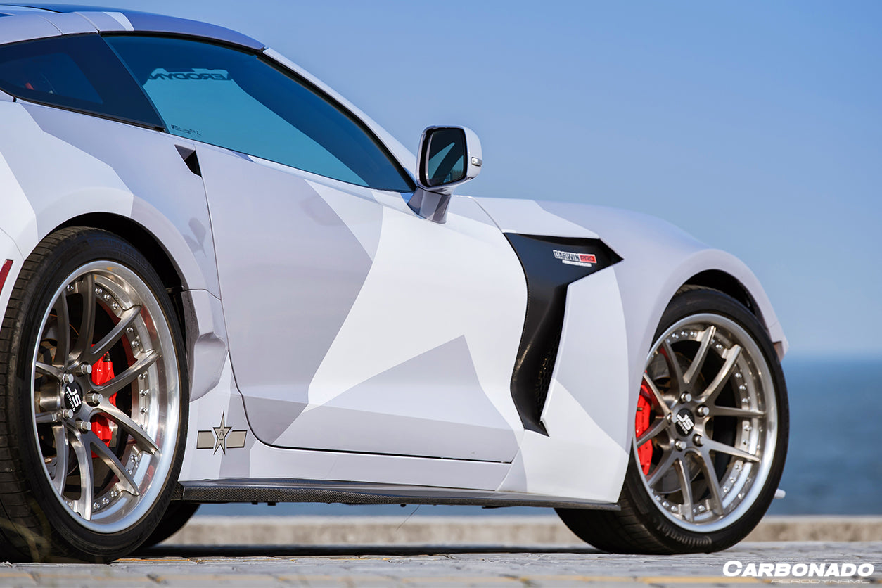 2013 - 2019 Corvette C7 AR Style Carbon Fiber Side Skirts