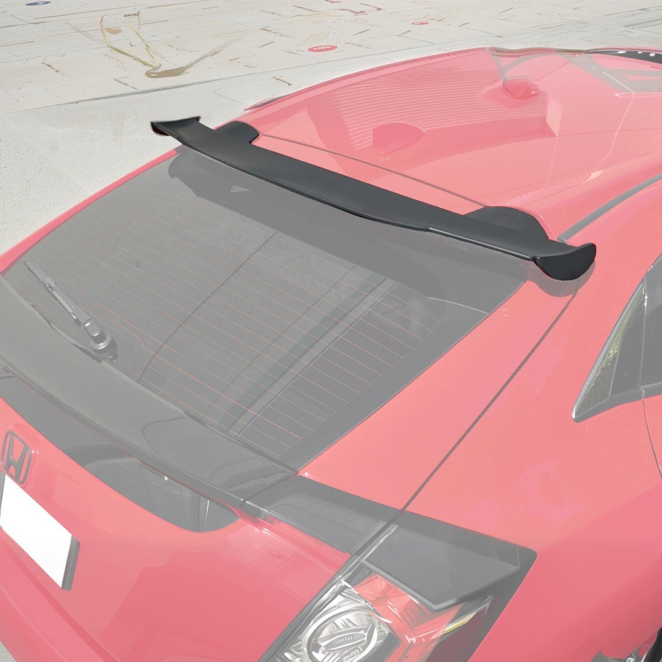 Honda Civic Hatchback FK7 Spoon Style Primer Black Rear Roof Spoiler 2016-2021