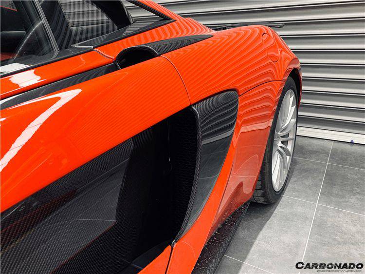 2015-2020 McLaren 540C/570S/570GT OEM Style Carbon Fiber Quarter Panel Side Scoops - Carbonado