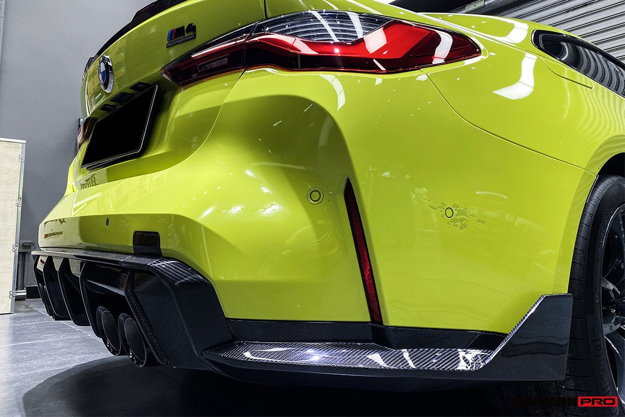 2021-2025 BMW M4 G82/G83 M3 G80 Carbon Fiber Rear Diffuser Trim Replacement Lip