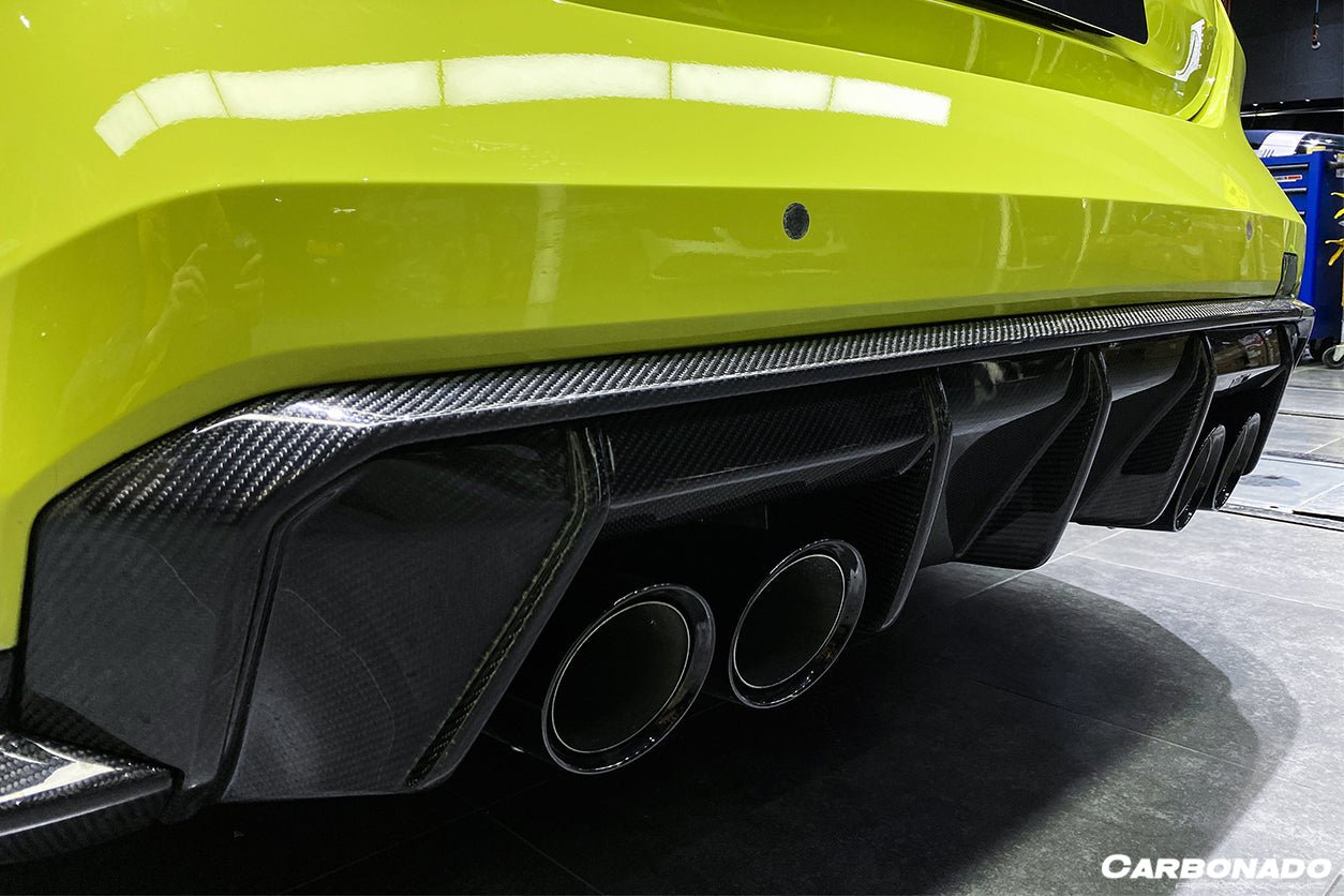 2021-2025 BMW M3 G80 MP Style Carbon Fiber Quad Rear Lip with Winglets