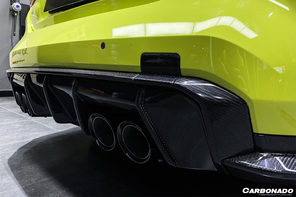 2021-2025 BMW M3 G80 MP Style Carbon Fiber Quad Rear Lip with Winglets