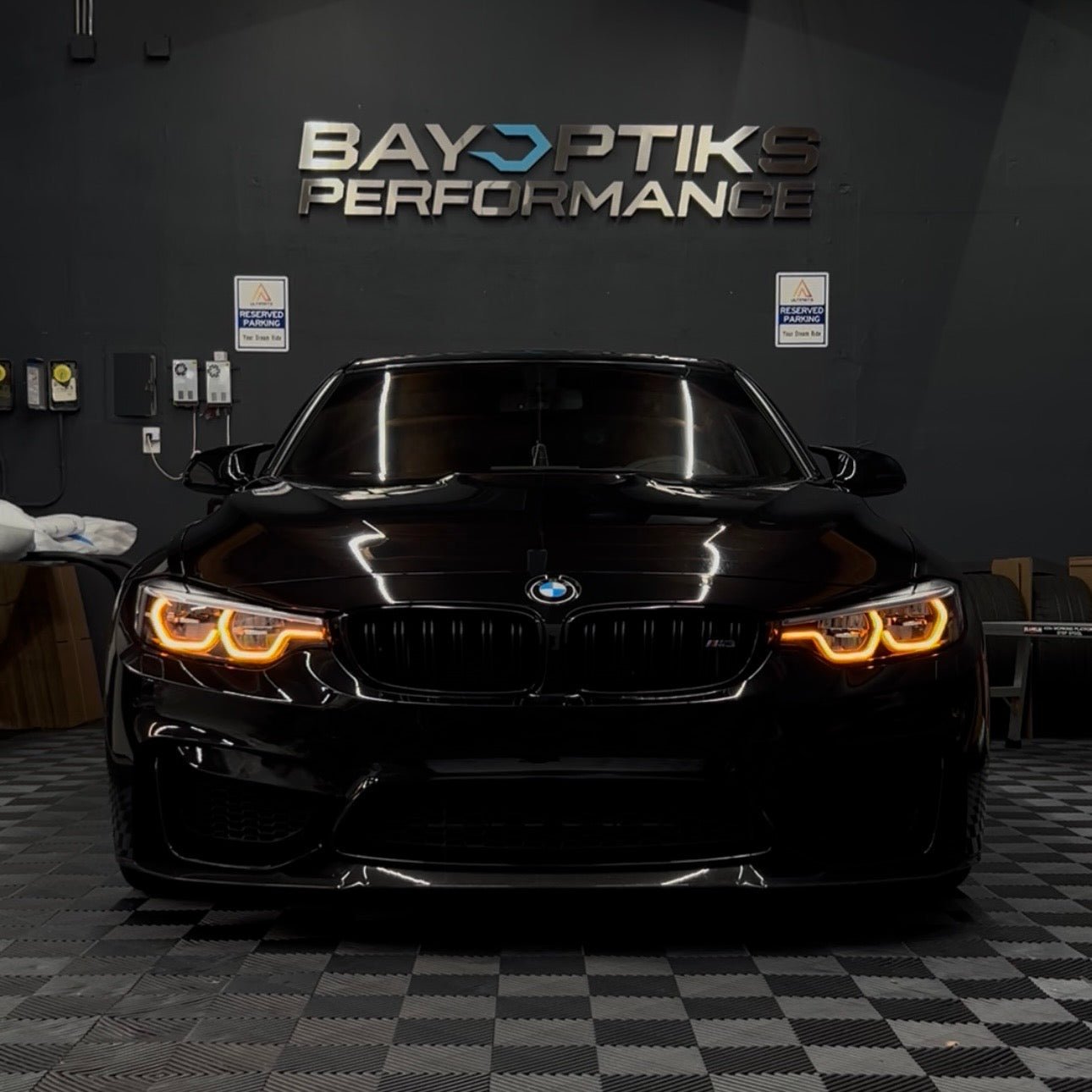 BMW F8X F80 M3 F82 M4 & F32 Coupe Ikon Style Tri Color CSL Yellow/White/Amber Headlights 2014 - 2020