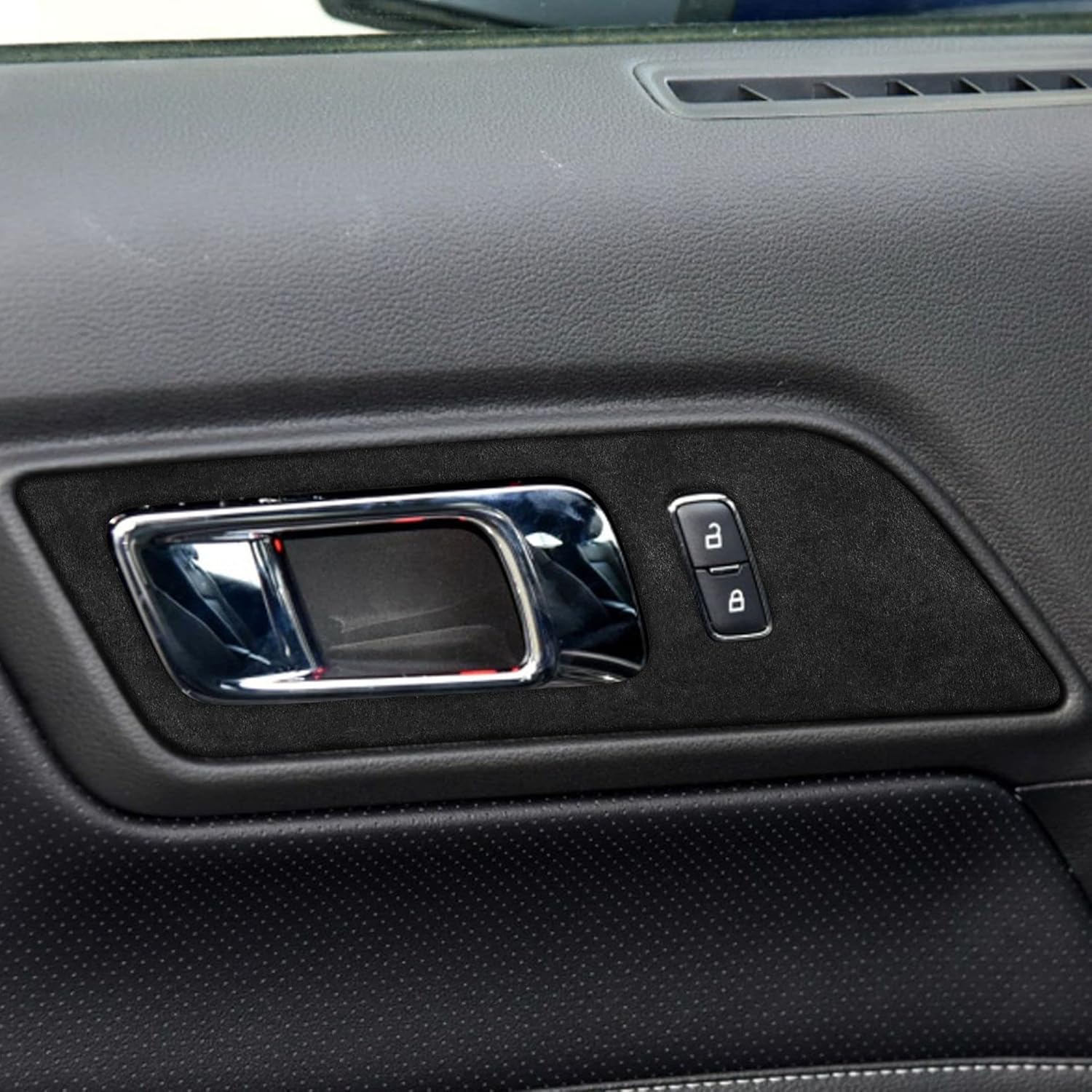 Ford Mustang Suede Leather Door Handle Lock Switch Trim 2024+