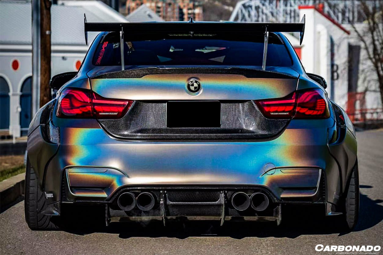 2014-2020 BMW M3 F80 & M4 F82 SM Style Carbon Fiber Rear Diffuser and Lip