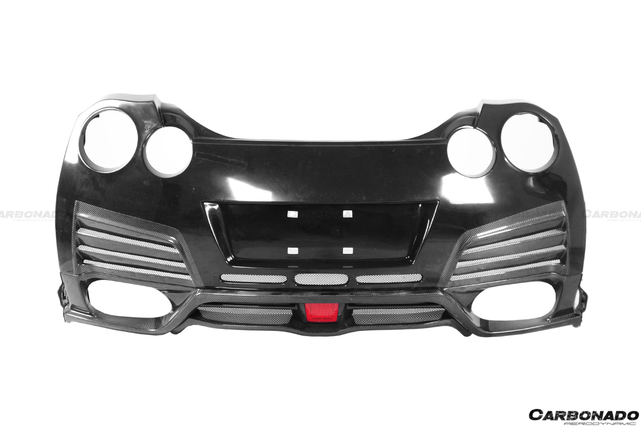 2012 - 2022 Nissan GTR R35 DBA & EBA VA Style Rear Bumper With Diffuser and LED Light