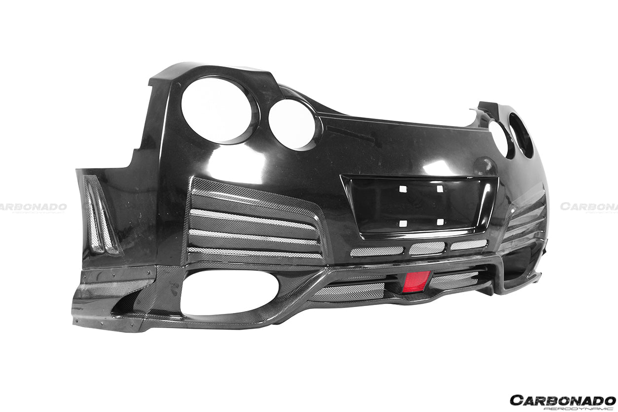 2012 - 2022 Nissan GTR R35 DBA & EBA VA Style Rear Bumper With Diffuser and LED Light