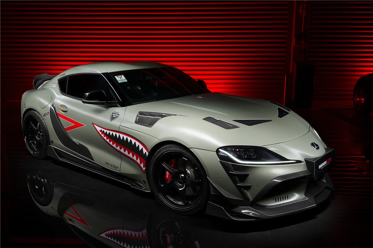 2019 - 2025 Toyota GR Supra (J29 & DB) A90 A91 BKSS Style Carbon Fiber Side Skirts