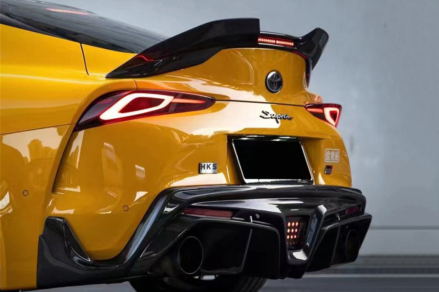 2019 - 2025 Toyota GR Supra (J29 & DB) A90 A91 BKSS Style Carbon Fiber Trunk Spoiler with LED Light