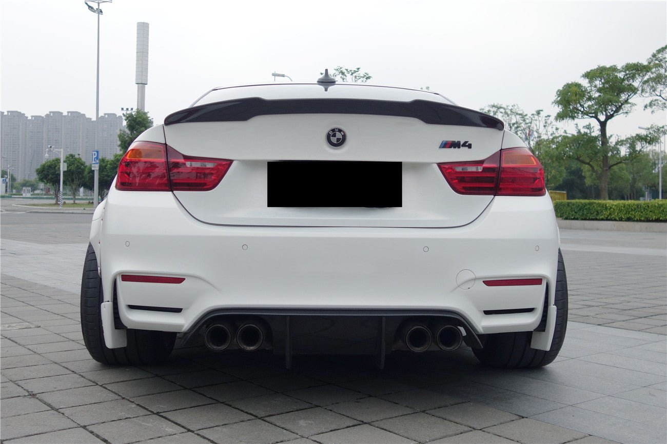 2014-2020 BMW F82/F83 M4 DE Style Rear Diffuser with Caps