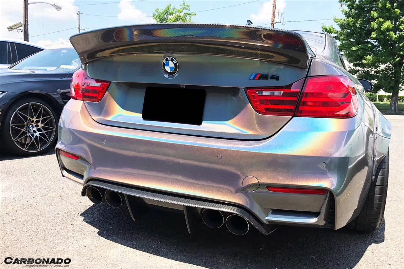 2014-2020 BMW F82/F83 M4 DE Style Rear Diffuser with Caps