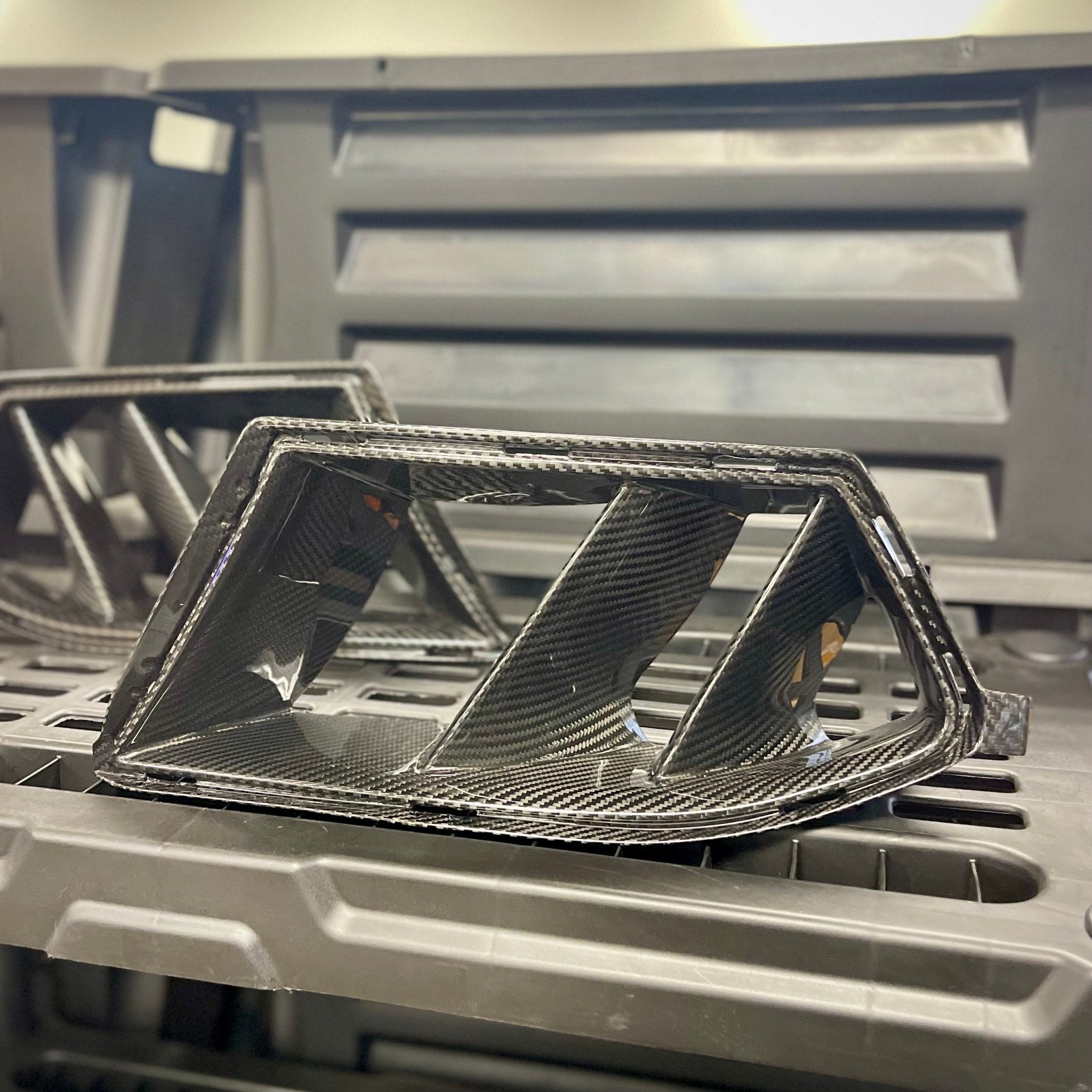 BMW G80/G82 M3/M4 Carbon Fiber Front Bumper Duct Vents (V2 Dual Slats)