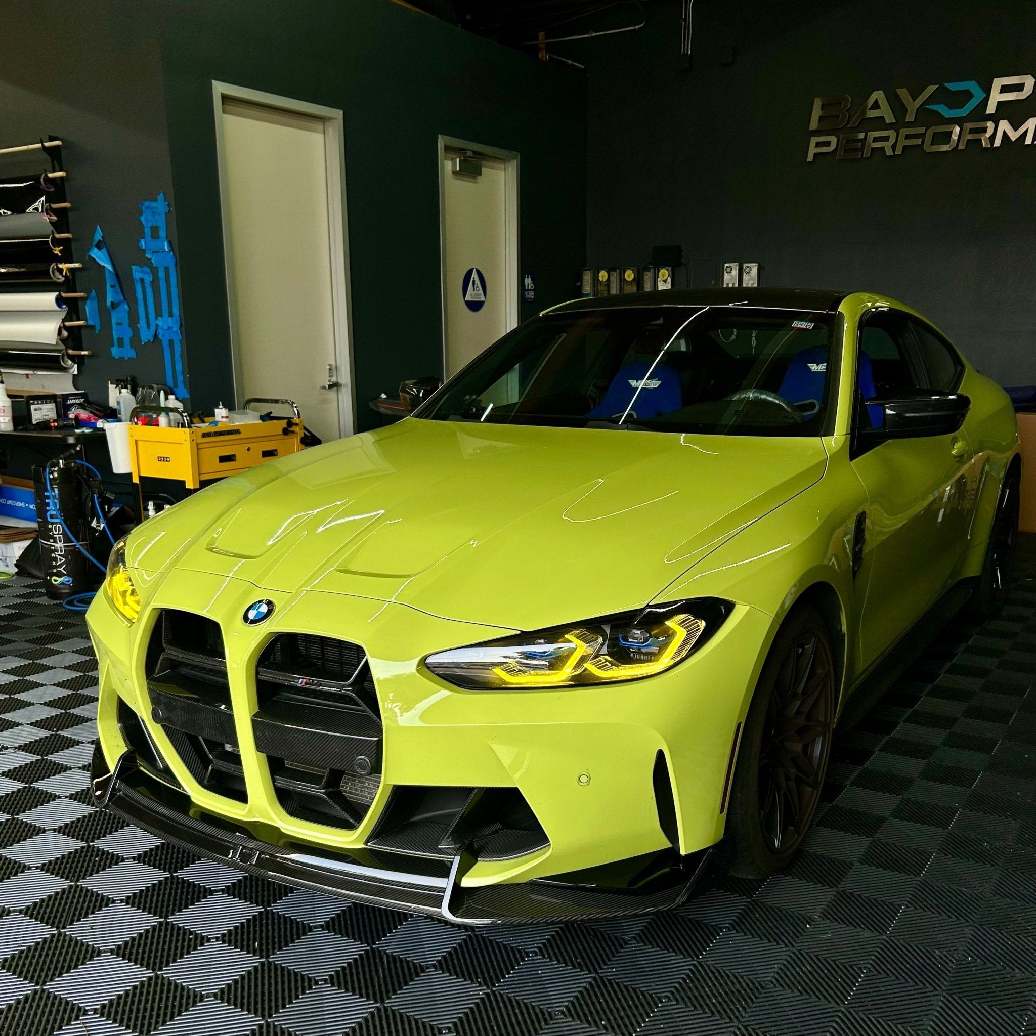 BMW G8X G80 M3 G82 M4 G22 4 Series CSL Yellow/White Complete Laser Style Headlights (2021 - Present)