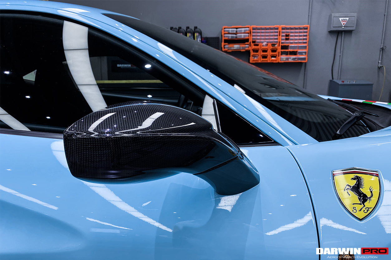 2015 - 2020 Ferrari 488 GTB & Spyder Carbon Fiber Mirror House & Base Replacement