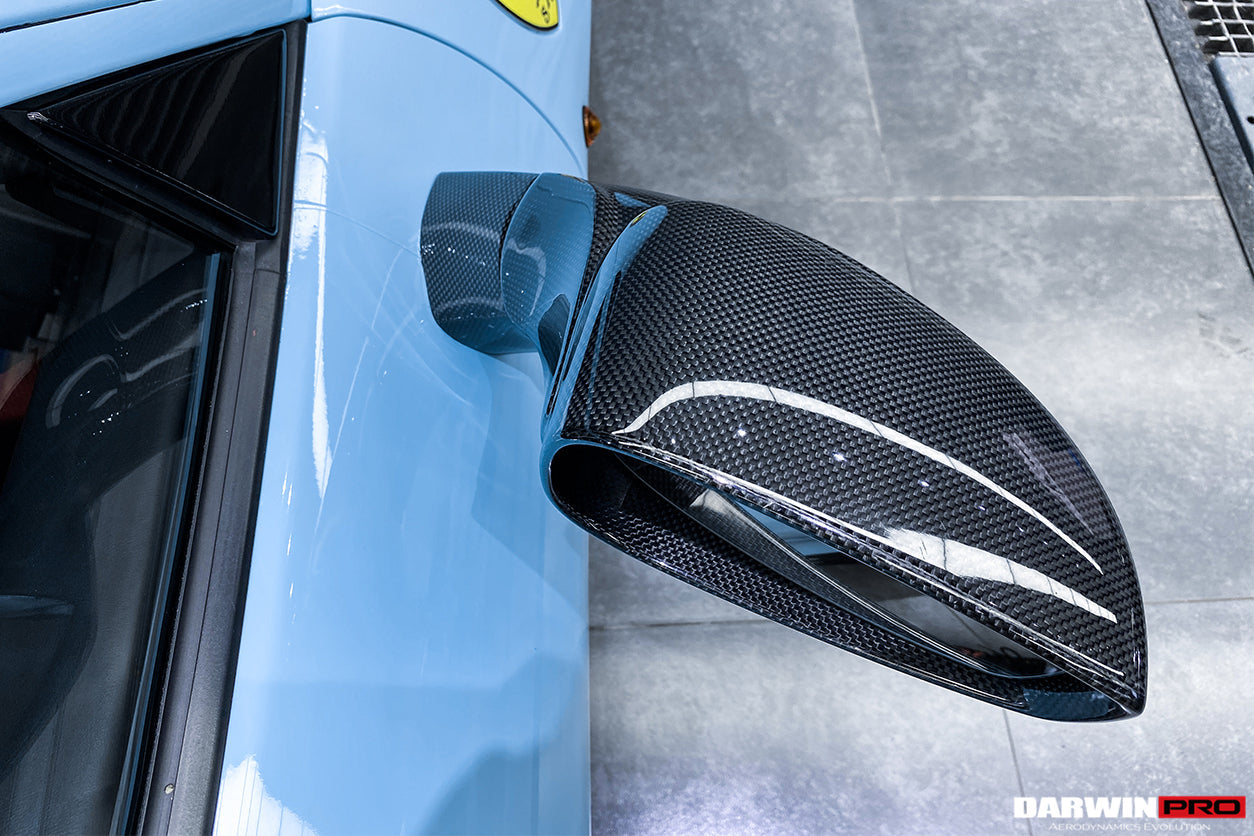 2015 - 2020 Ferrari 488 GTB & Spyder Carbon Fiber Mirror House & Base Replacement