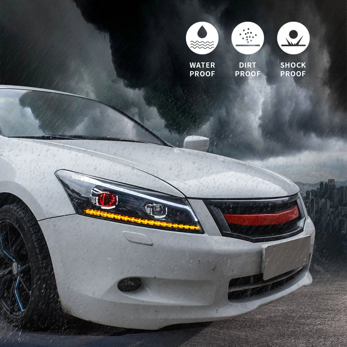 2008 - 2012 Honda Accord Sedan (Not For 2-Door Coupe) LED Headlights