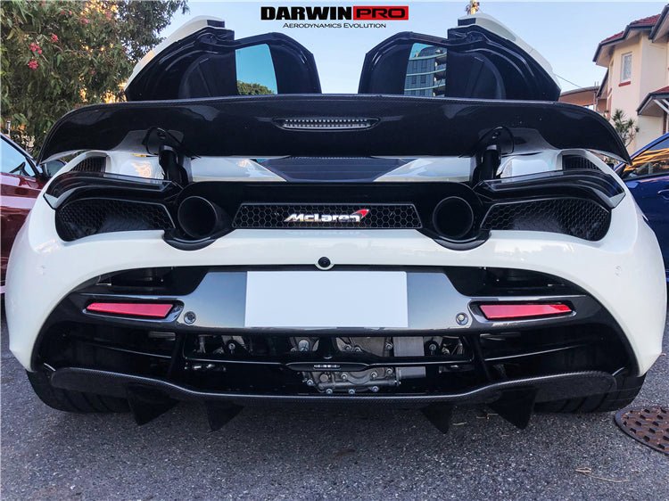 2017-2023 McLaren 720s Carbon Fiber Rear Bumper Center Valance - DarwinPRO Aerodynamics