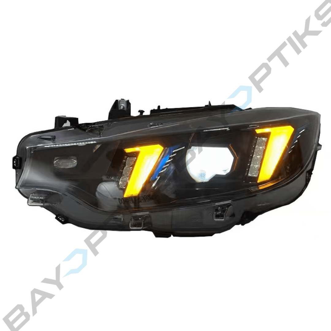 BMW 4 Series F32 M3 F80 M4 F82 Snake Eyes Style Yellow White Amber LED Headlights 2014-2020
