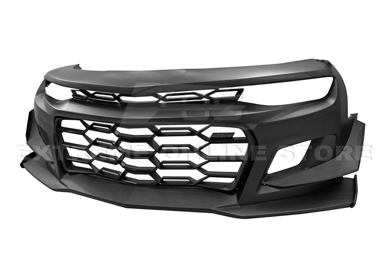 Chevrolet Camaro 6th Gen ZL1 1LE Style Unpainted Black Front Bumper Kit 2016-2024
