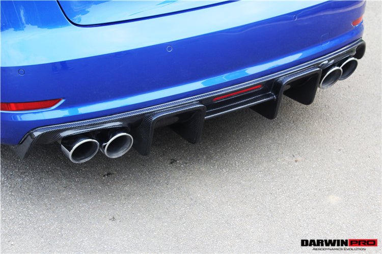 2013 - 2016 Audi S3 & A3 Sline Sedan BKSS Style Rear Diffuser with LED Light