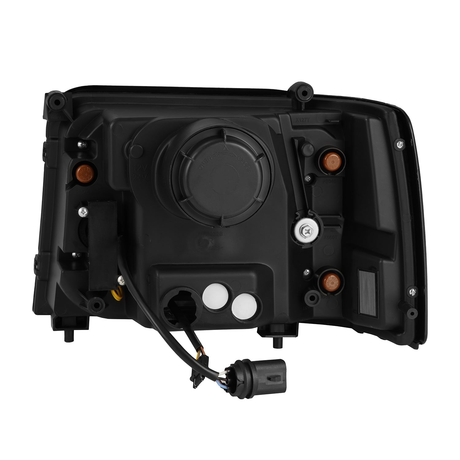 92-96 Ford F-Series/Bronco LUXX-Series LED Projector Headlights Chrome | AlphaRex