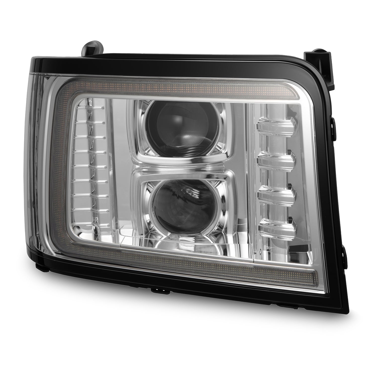 92-96 Ford F-Series/Bronco PRO-Series Halogen Projector Headlights Chrome | AlphaRex