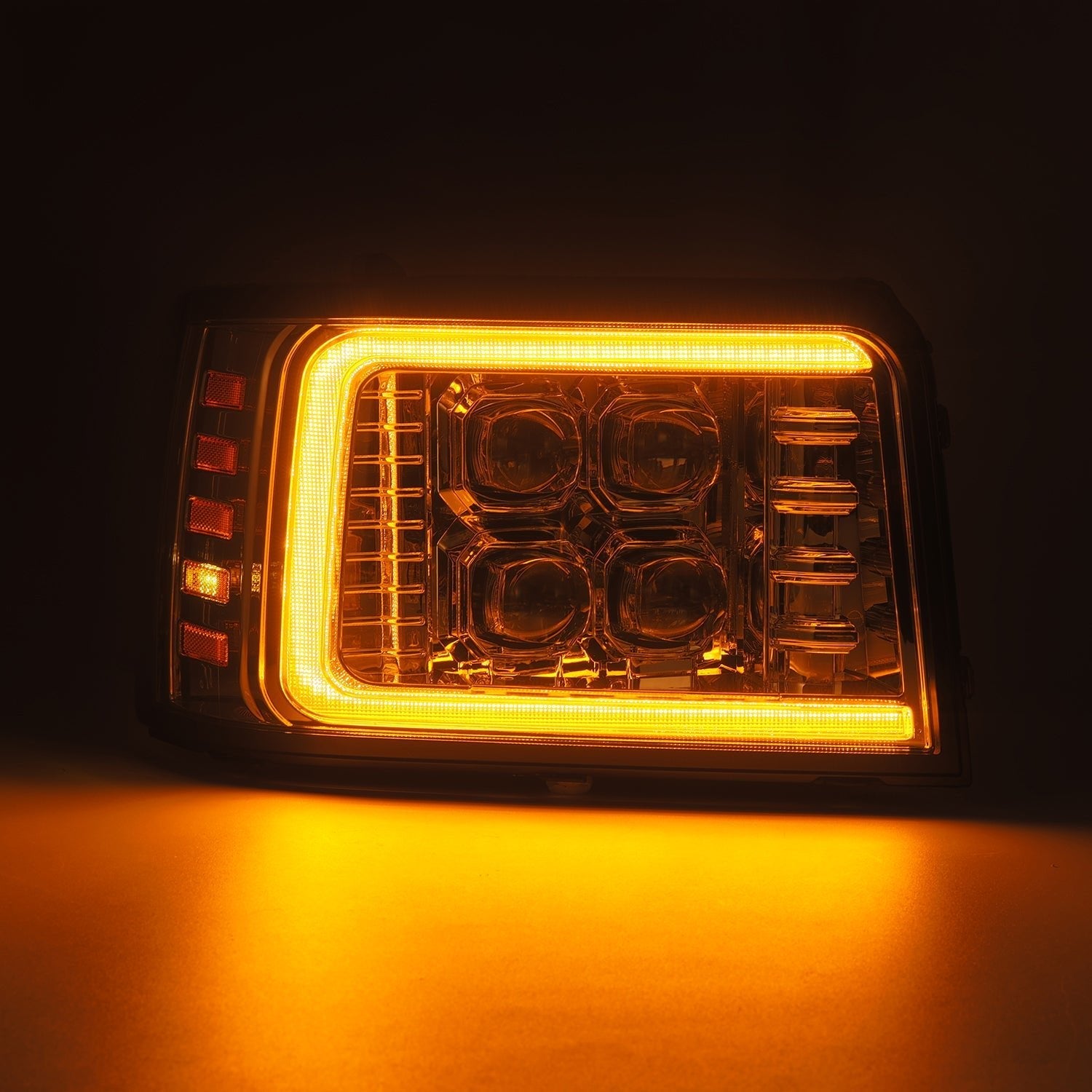 92-96 Ford F-Series/Bronco NOVA-Series LED Projector Headlights Chrome | AlphaRex