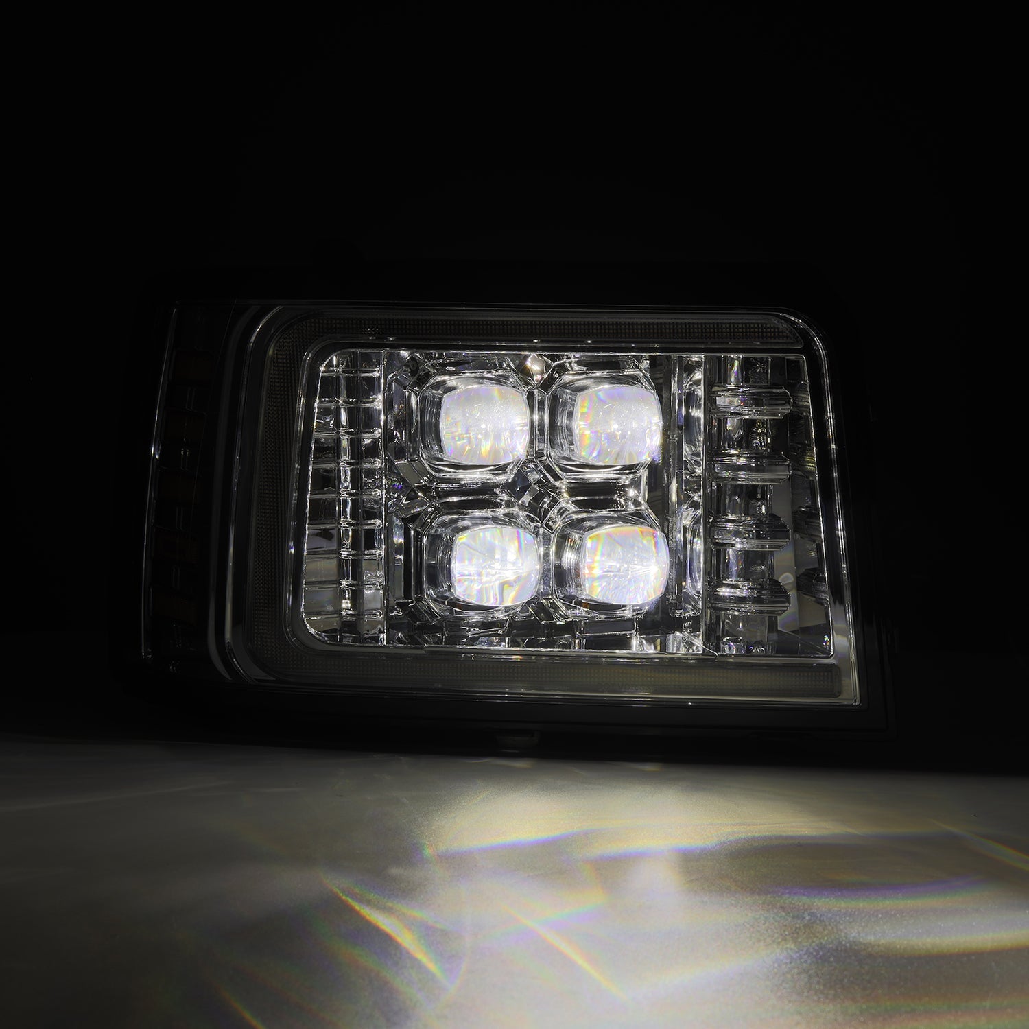 92-96 Ford F-Series/Bronco NOVA-Series LED Projector Headlights Chrome | AlphaRex