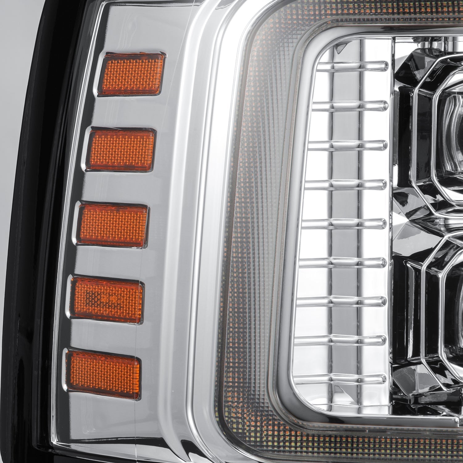92-96 Ford F-Series/Bronco NOVA-Series LED Projector Headlights Chrome | AlphaRex