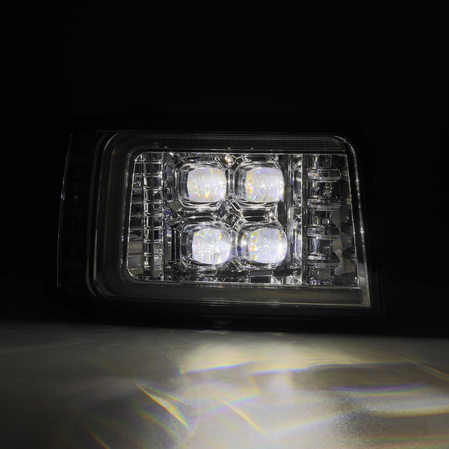 92-96 Ford F-Series/Bronco NOVA-Series LED Projector Headlights Chrome | AlphaRex