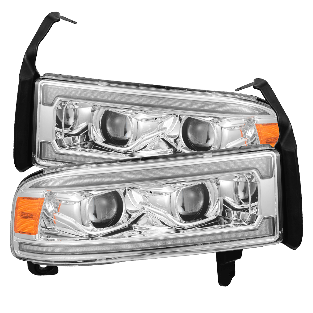 94-01 Dodge Ram 1500/94-02 Ram 2500/3500 LUXX-Series LED Headlights Chrome | AlphaRex