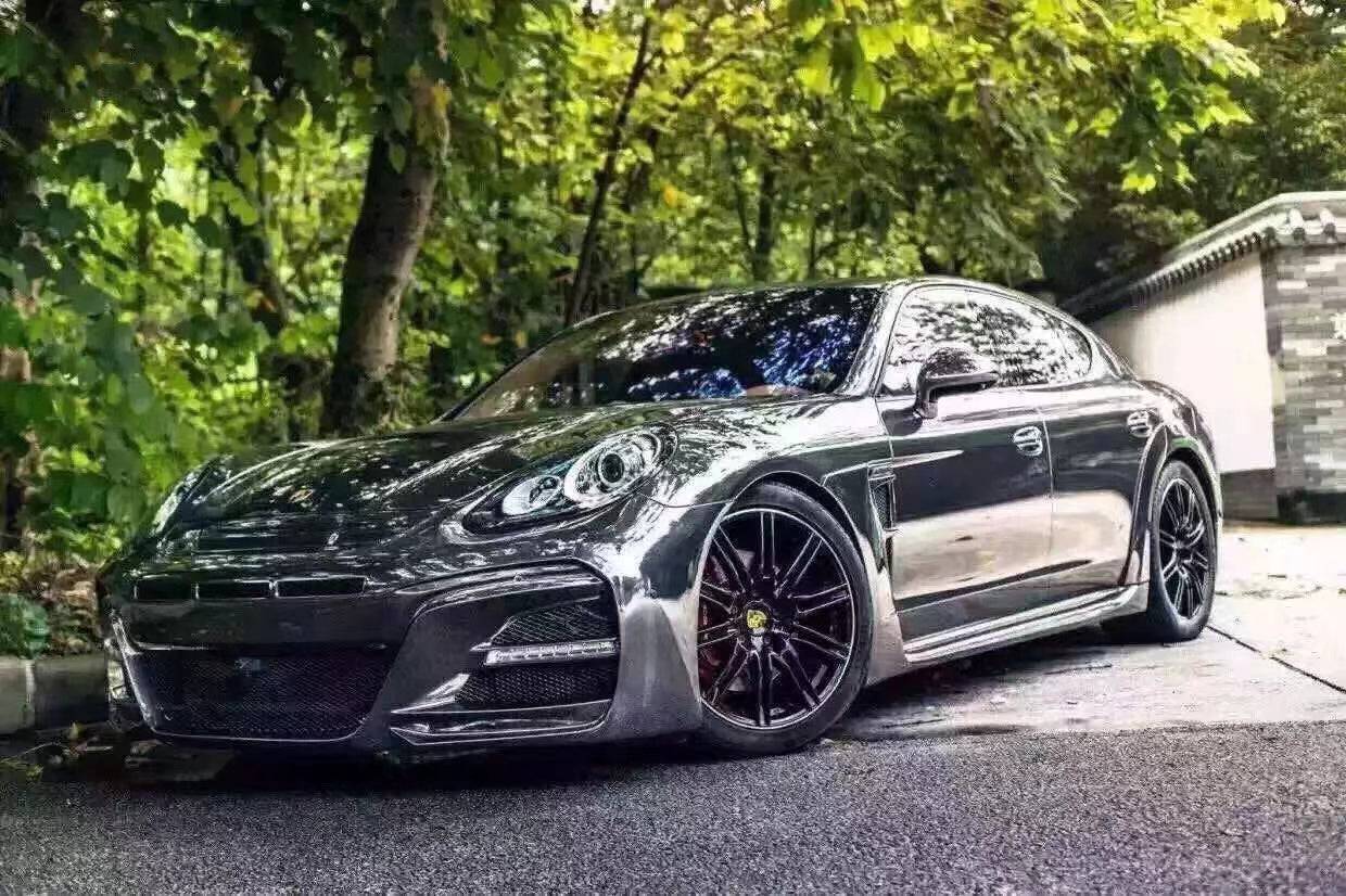 2013-2016 Porsche Panamera 970.2 WD Style Front Bumper With LED Lights - Carbonado