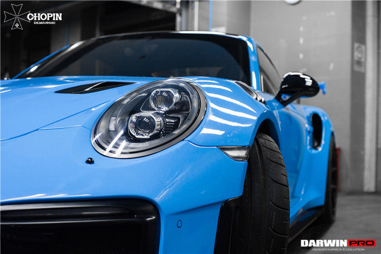 2013 - 2019 Porsche 911 991 Turbo S GT2RS Style Partial Carbon Fiber Front Bumper and Fender