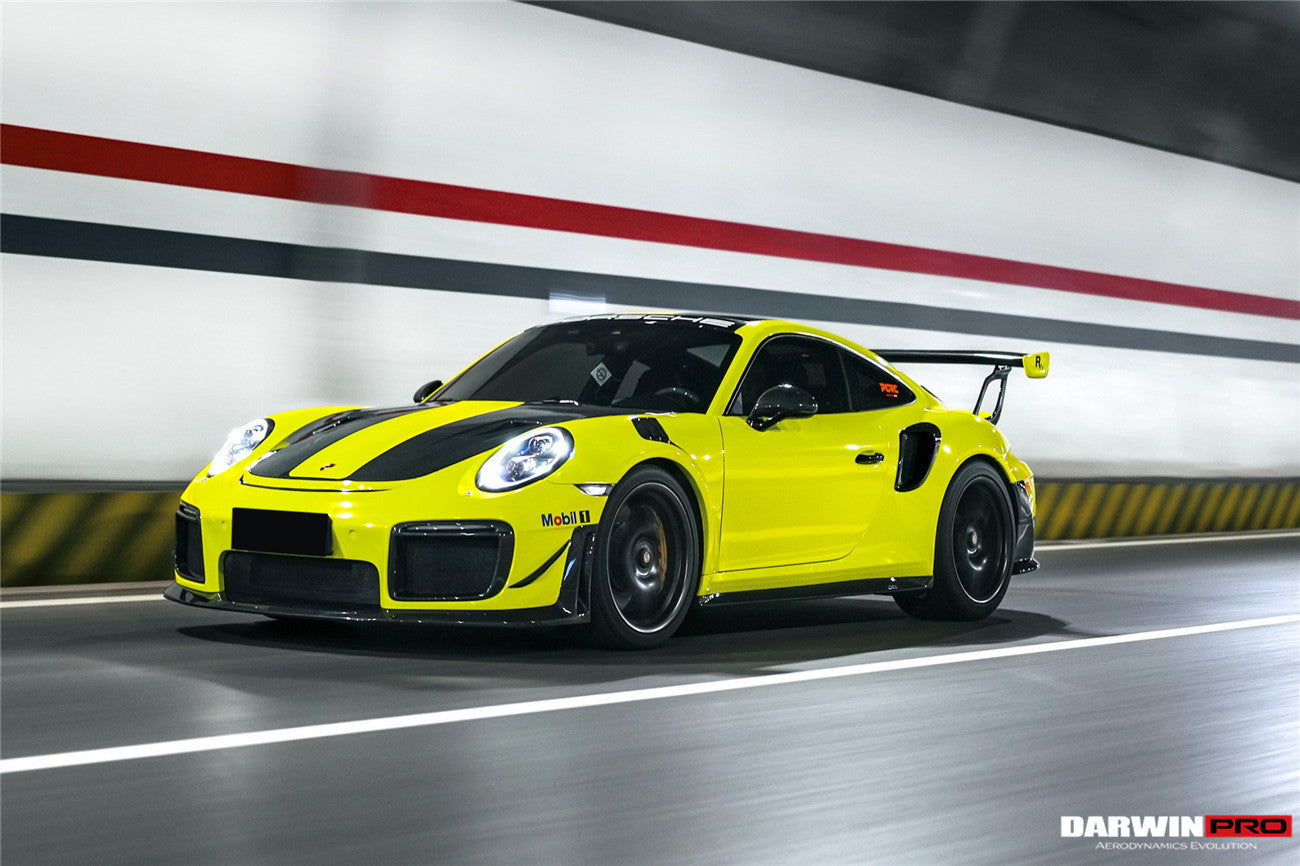 2013 - 2019 Porsche 911 991 Turbo S GT2RS Style Partial Carbon Fiber Front Bumper and Fender