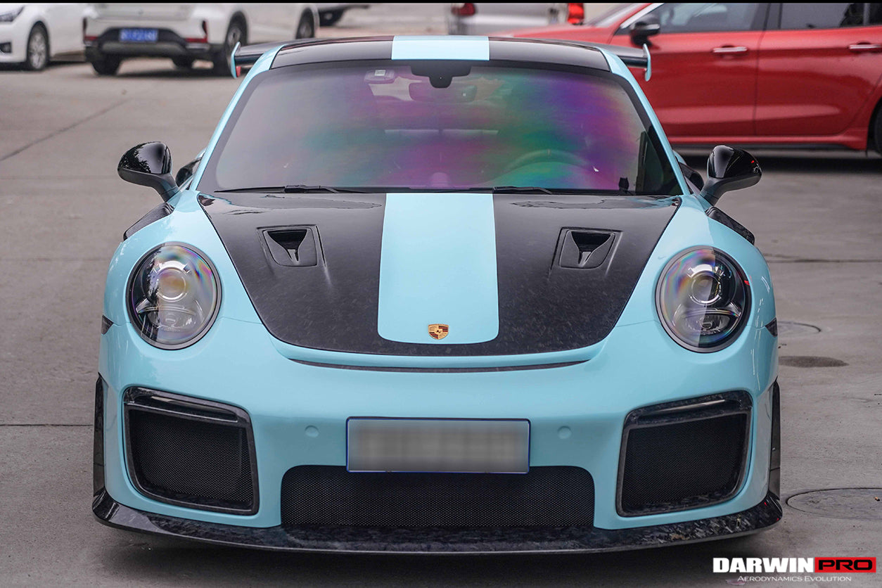 2016 - 2019 Porsche 911 991.2 Carrera &Targa 4 & 4S GT2RS Style Partial Carbon Fiber Front Bumper