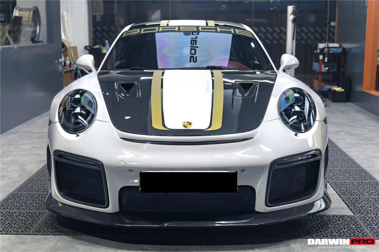 2013 - 2019 Porsche 911 991 Turbo S GT2RS Style Partial Carbon Fiber Front Bumper and Fender