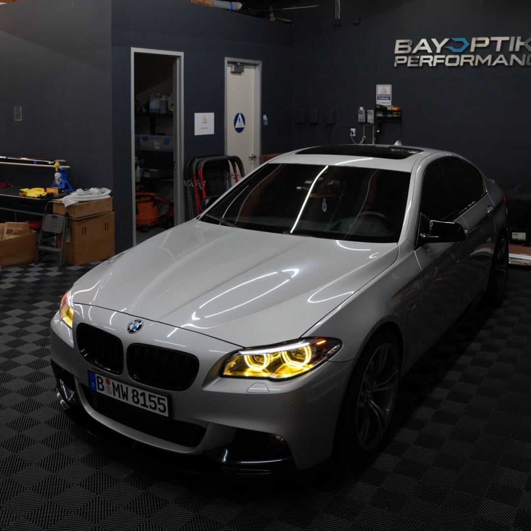 BMW F10 5 Series M5 LCI Style CSL Yellow/White DRL Headlights 2011–2017
