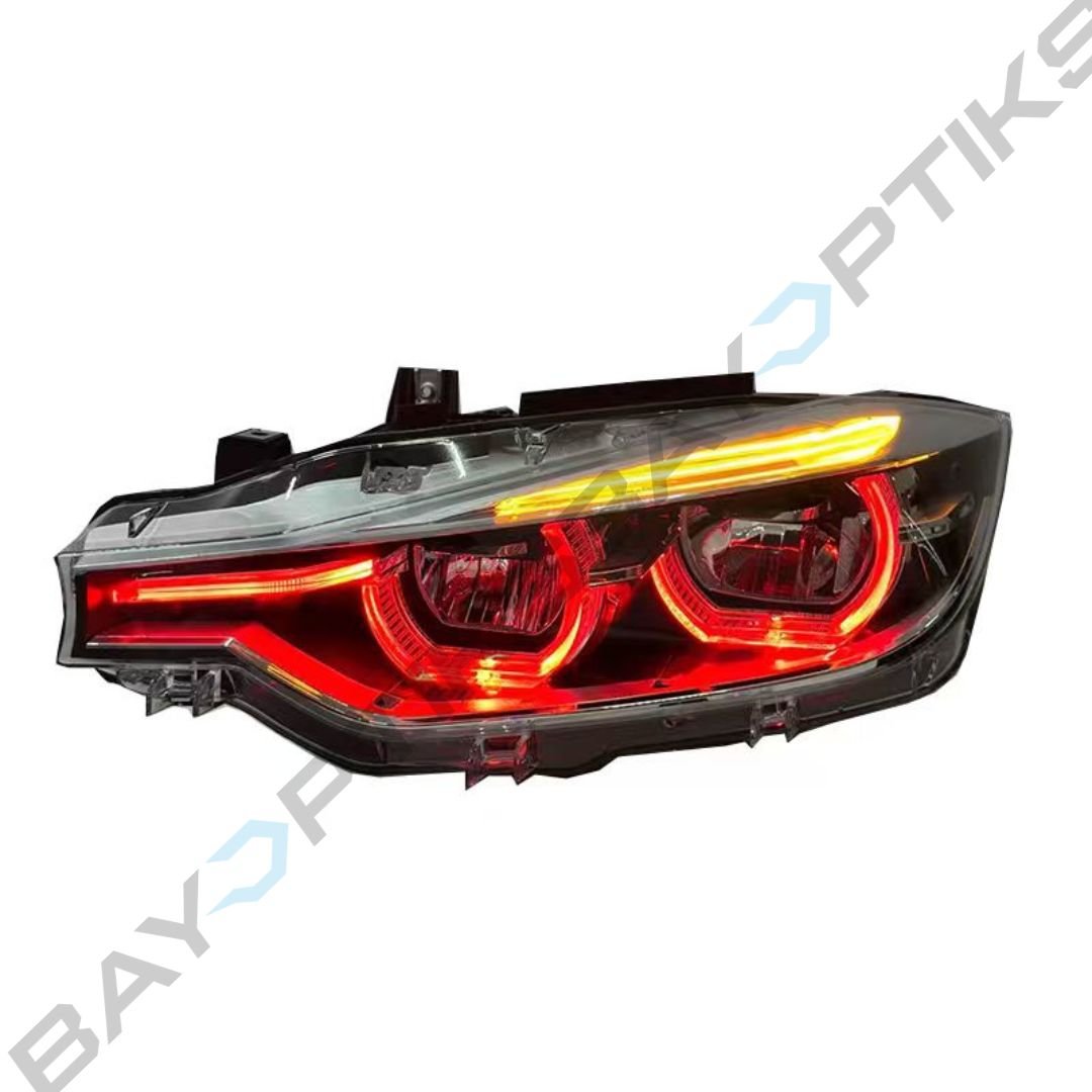 BMW 3 Series F30 OEM Chrome LCI Style Tri-Color Headlights 2013-2018