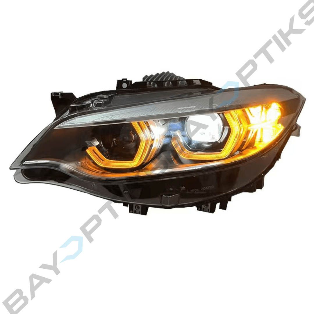 BMW 2 Series F22 LCI Style Ikon CSL Yellow White Amber LED Headlights 2014-2021