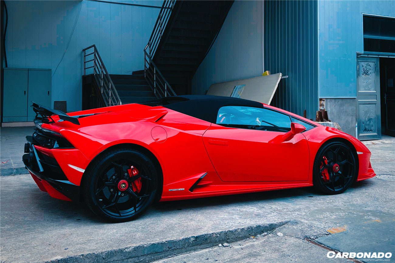 2015 - 2025 Lamborghini Huracan LP610 & LP580 & EVO & Tecnica MD Style Carbon Fiber Trunk Spoiler with Base