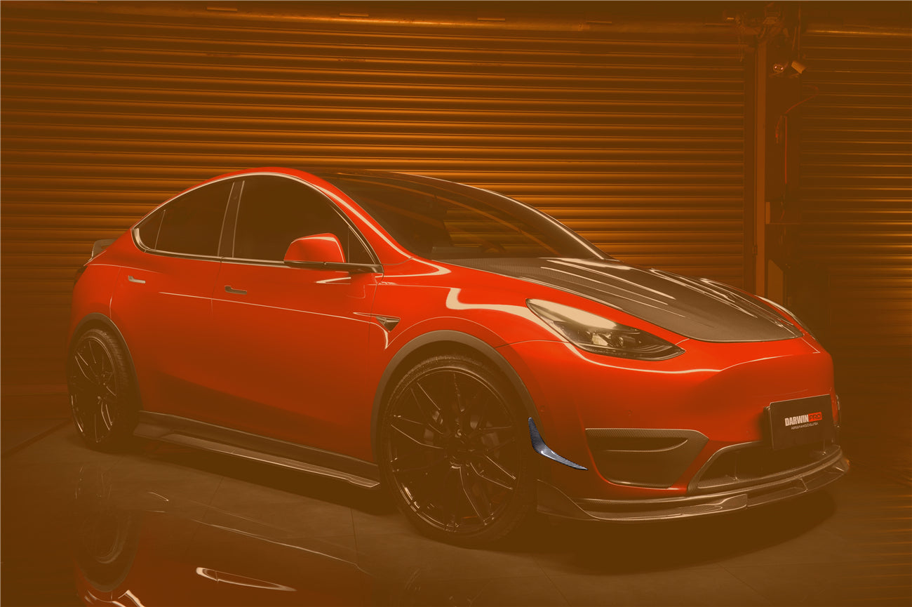 2020 - 2023 Tesla Model Y IMP Performance Carbon Fiber Front  Bumper Canards