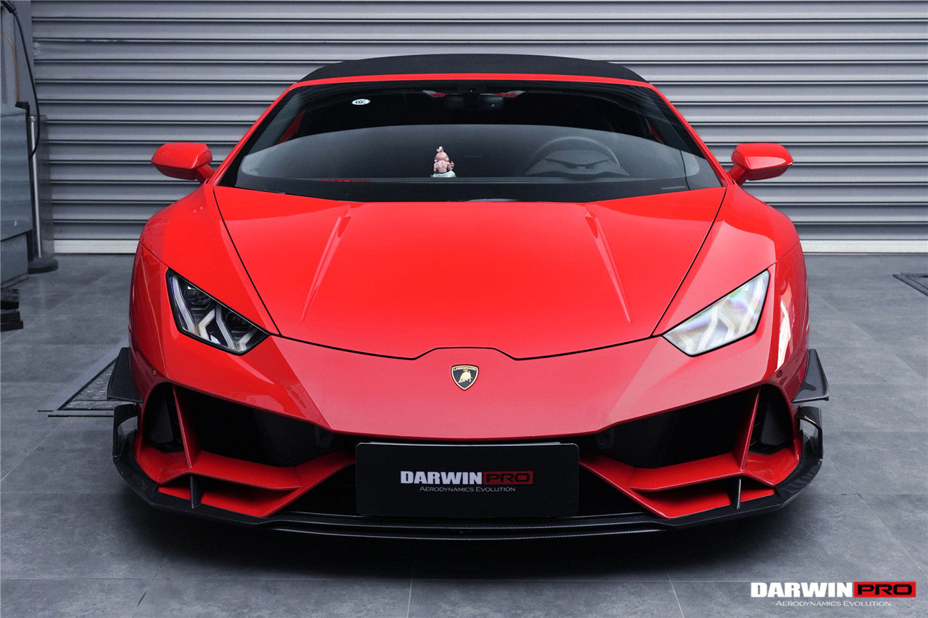 2019 - 2023 Lamborghini Huracan EVO 4WD ONLY BKSS Style Carbon Front Bumper Canards